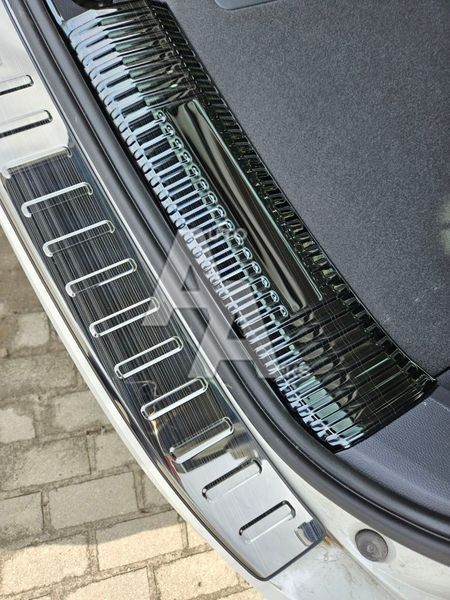 Зовнішня накладка заднього бампера для Volkswagen ID6/ID6X 2021 2022 2023 2024 2025 чорний глянець 00269 фото