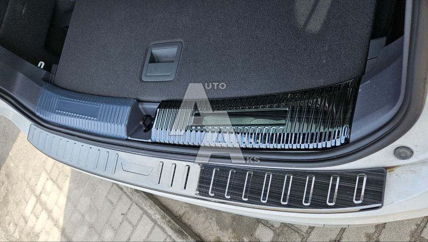 Зовнішня накладка заднього бампера для Volkswagen ID6/ID6X 2021 2022 2023 2024 2025 чорний глянець 00269 фото
