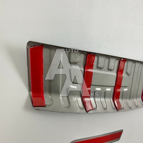 Внутрішня накладка заднього бампера для Toyota BZ4X 2022 2023 2024 чорний глянець 00236 фото
