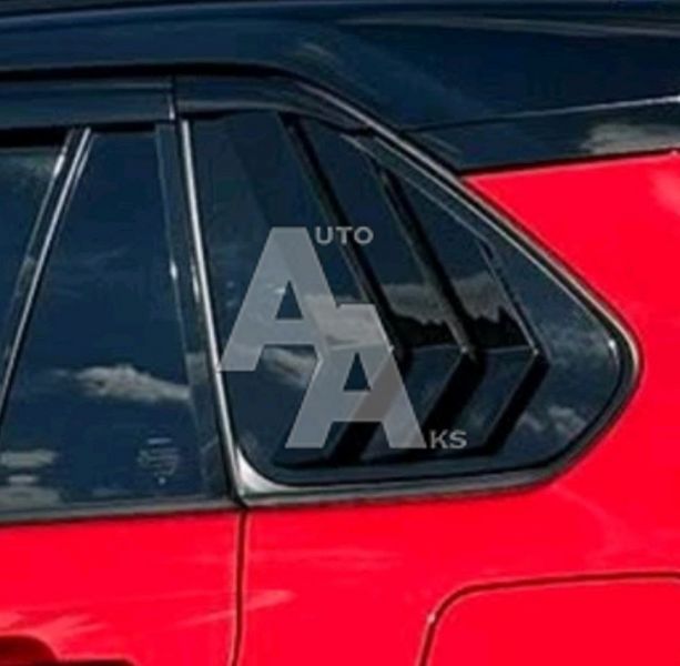 Декоративні накладки на задні бічні стекла Toyota RAV4 2019 2020 2021 2022 2023 2024 2025 карбон 00319 фото