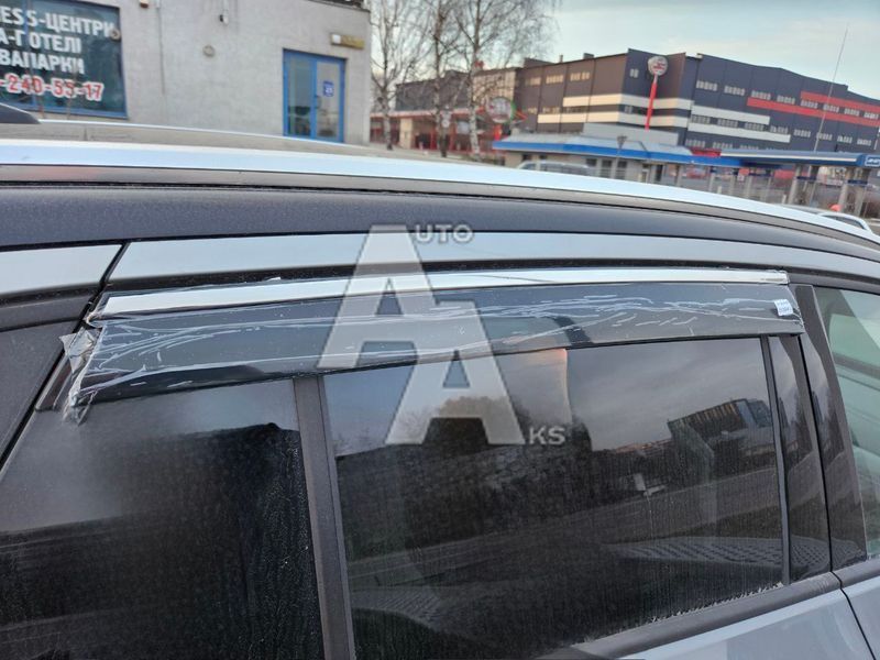 Комплект дефлекторів вікон з хромованим молдінгом Volkswagen ID4 ID4X 2021 2022 2023 2024 2025 2026 00230 фото